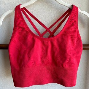 Z By Zella – Seamless Crossback Bralette Red Hibiscus